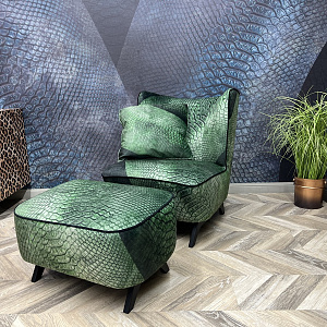 Кресло Bloom с пуфом