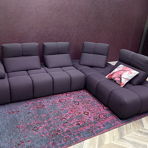 Итальянский модульный угловой Диван Sommier Calia Italia с переставной спинкой в ткани 3D