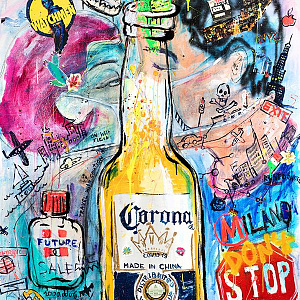 Современное искусство Италия Картина на алюминии 150х100 LR-006 абстракция Художник Ludmilla Radchen