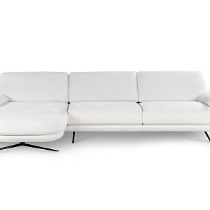 Диван угловой Regal с шезлонгом Calia Italia Италия с регулируемой спинкой в серой ткани