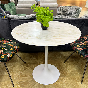 Стол обеденный круглый 80  Стол Saarinen CTS Design со столешницей из натурального мрамора