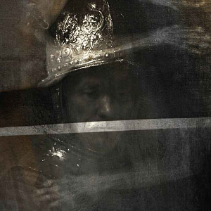 Итальянская картина CITAZIONI. Фактурная штукатурка на алюминии. MT-003 Художник Matteo Bosi