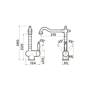 Смеситель Omoikiri Kyoto-G