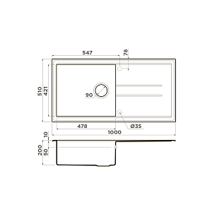Мойка Omoikiri Tedori 100-BE