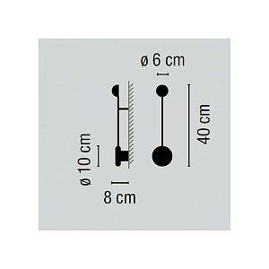 Настенный светильник Vibia Pin Pin 1690 Warm White 169023/10