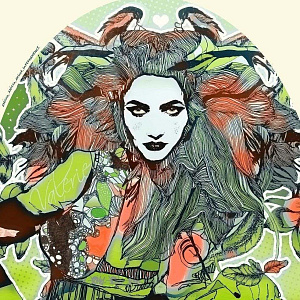 Современное искусство Италия  Картина 120х120  GI-032 люди поп-арт