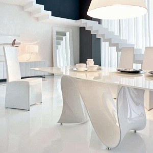 Итальянский стол обеденный фиксированный Wave   8014FSV Glass. Бренд Tonin Casa.