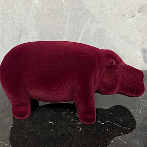 Скульптура Hippo Mini Bordeaux Q451/10 BO  Adriani&Rossi Италия