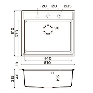 Мойка Omoikiri Daisen 51-WH