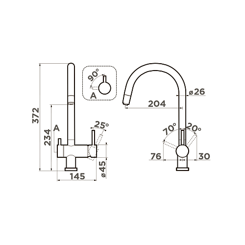  Смеситель Omoikiri Yamada-P-PA , фото № 2