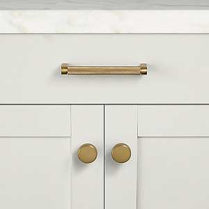 Ручка-кнопка Restoration Hardware Lambeth Knurled Lambeth Knurled d.3.2 Polished Brass 24170037 PB