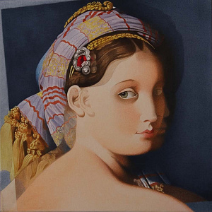 Итальянская картина Ingres. Фактурная штукатурка на алюминии. MI-005 Художник Michela Gioachin.
