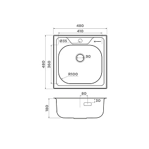 Мойка Omoikiri Saru 48-IN