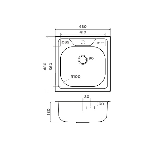  Мойка Omoikiri Saru 48-IN , фото № 2