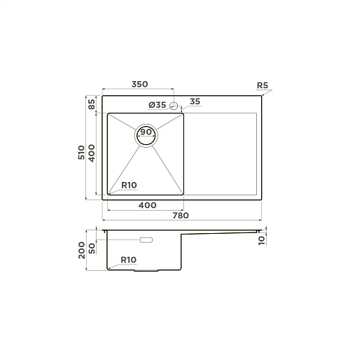  Мойка Omoikiri Akisame 78-L-LG , фото № 2