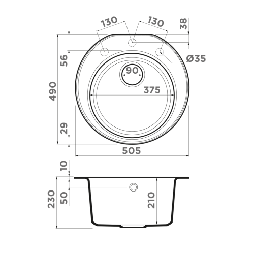  Мойка Omoikiri Miya 50-R-BL , фото № 2