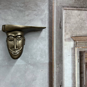 Полка настенная Righty Golden Black итальянская керамика Adriani&Rossi