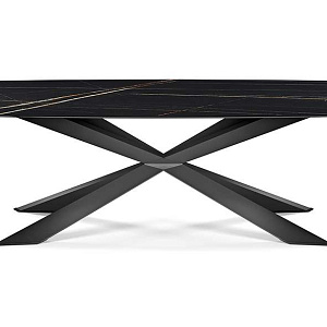 Стол обеденный итальянский керамический SPYDER Cattelan Italia столешница черная глянцевая