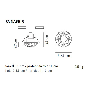 Встраиваемый светильник Axo Light Spotlight FA NASHIR 12V FANASHIRCSTR12V
