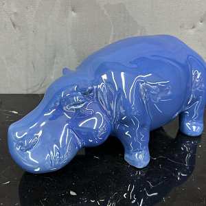 Фигурка Hippo mini turhese  итальянская керамика Adriani&Rossi