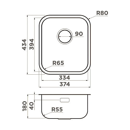  Мойка Omoikiri Omi 38-U/I-IN , фото № 2