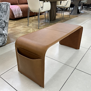 Банкетка Shape Cognac Calligaris Италия из натуральной кожи