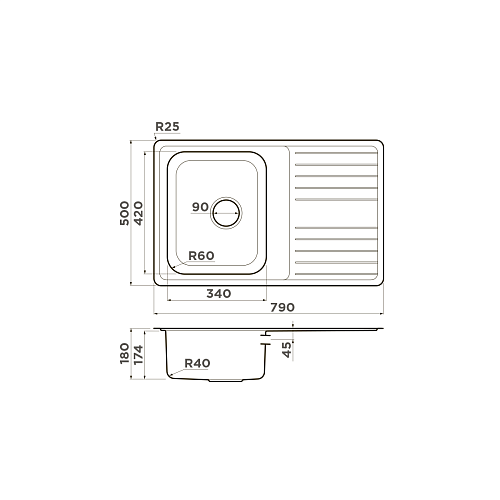  Мойка Omoikiri Sagami 79-IN , фото № 2