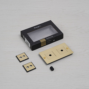 Рамка Buster and Punch Plates and Modules 2G Horizontal with Infills black CPL-021995