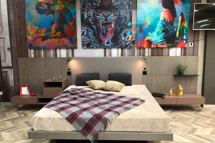  Кровать с контейнером SQUARE и пристенная композиция , фото № 1