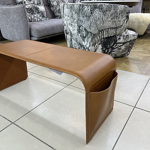 Банкетка Shape Cognac Calligaris Италия из натуральной кожи