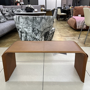 Банкетка Shape Cognac Calligaris Италия из натуральной кожи