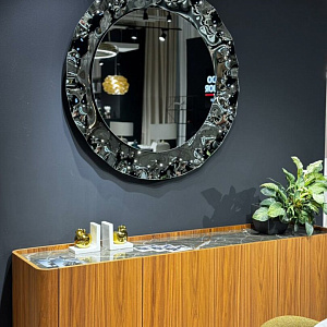 Итальянское круглое зеркало CANOVA 120см Smoke