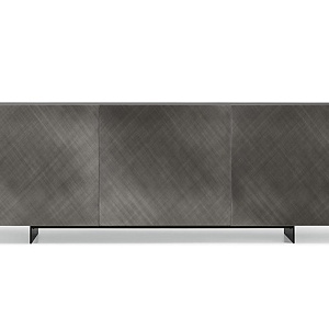 Тумба итальянская дизайнерская ALMA  Eforma в металлизированной брашированной отделке бронза