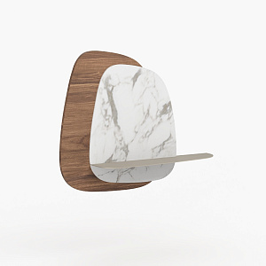 Полка RAGGIO левая орех/белая