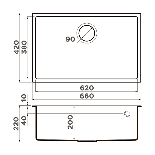 Мойка Omoikiri Tedori 66-U-ES , фото № 2
