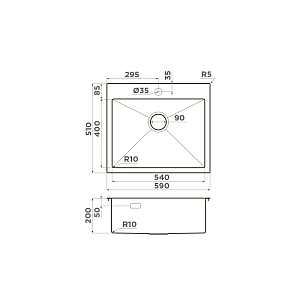 Мойка Omoikiri Akisame 59-LG