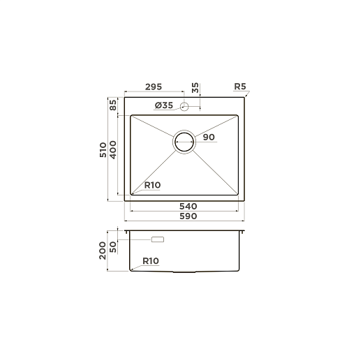  Мойка Omoikiri Akisame 59-LG , фото № 2