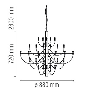 Люстра Flos 2097 2097/30 chrome A1402057