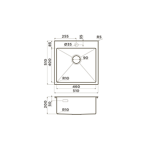 Мойка Omoikiri Akisame 51-GB