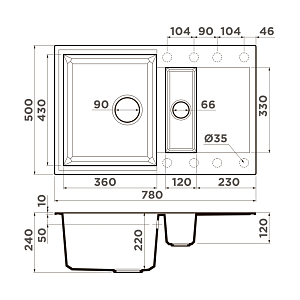 Мойка Omoikiri Sakaime 78-2-PL