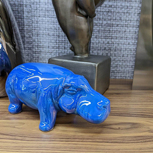 Фигурка Hippo mini turhese  итальянская керамика Adriani&Rossi