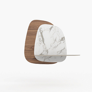 Полка RAGGIO левая орех/белая