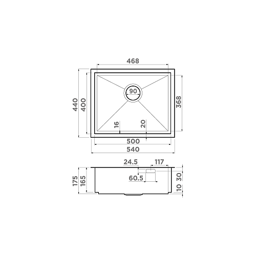  Мойка Omoikiri Kasen 54-16-INT-LG , фото № 2