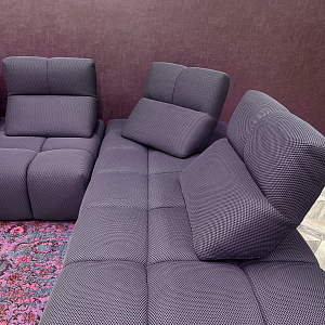 Итальянский модульный угловой Диван Sommier Calia Italia с переставной спинкой в ткани 3D