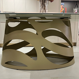 Стол обеденный нераскладной с керамической столешницей с закругленными краями  Elia Zamagna