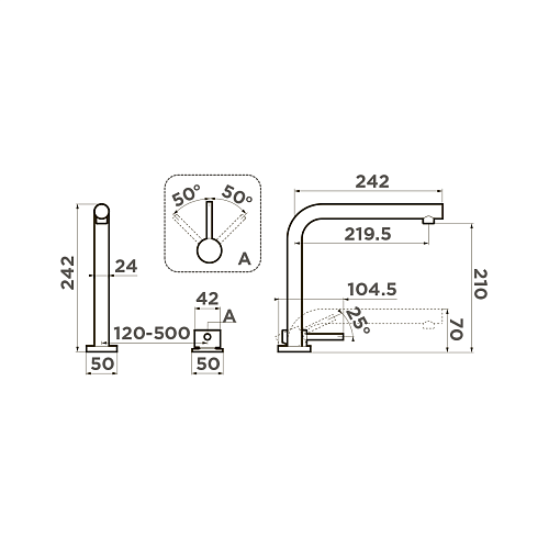  Смеситель Omoikiri Nara-GB , фото № 2