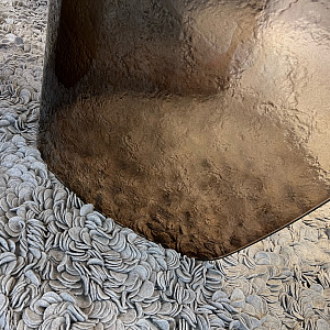 Стол дизайнерский стеклянный итальянский Blur Nature Design Италия полностью из стекла Martellato