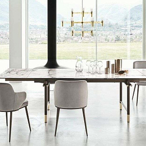 Стол итальянский обеденный раскладной MONOGRAM CS4122-R 160 Calligaris керамический