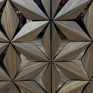 Итальянская дизайнерская тумба TV All Star Tonin Casa из массива дерева с эффектными фасадами