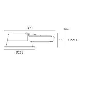 Встраиваемый светильник Artemide Luceri L596750